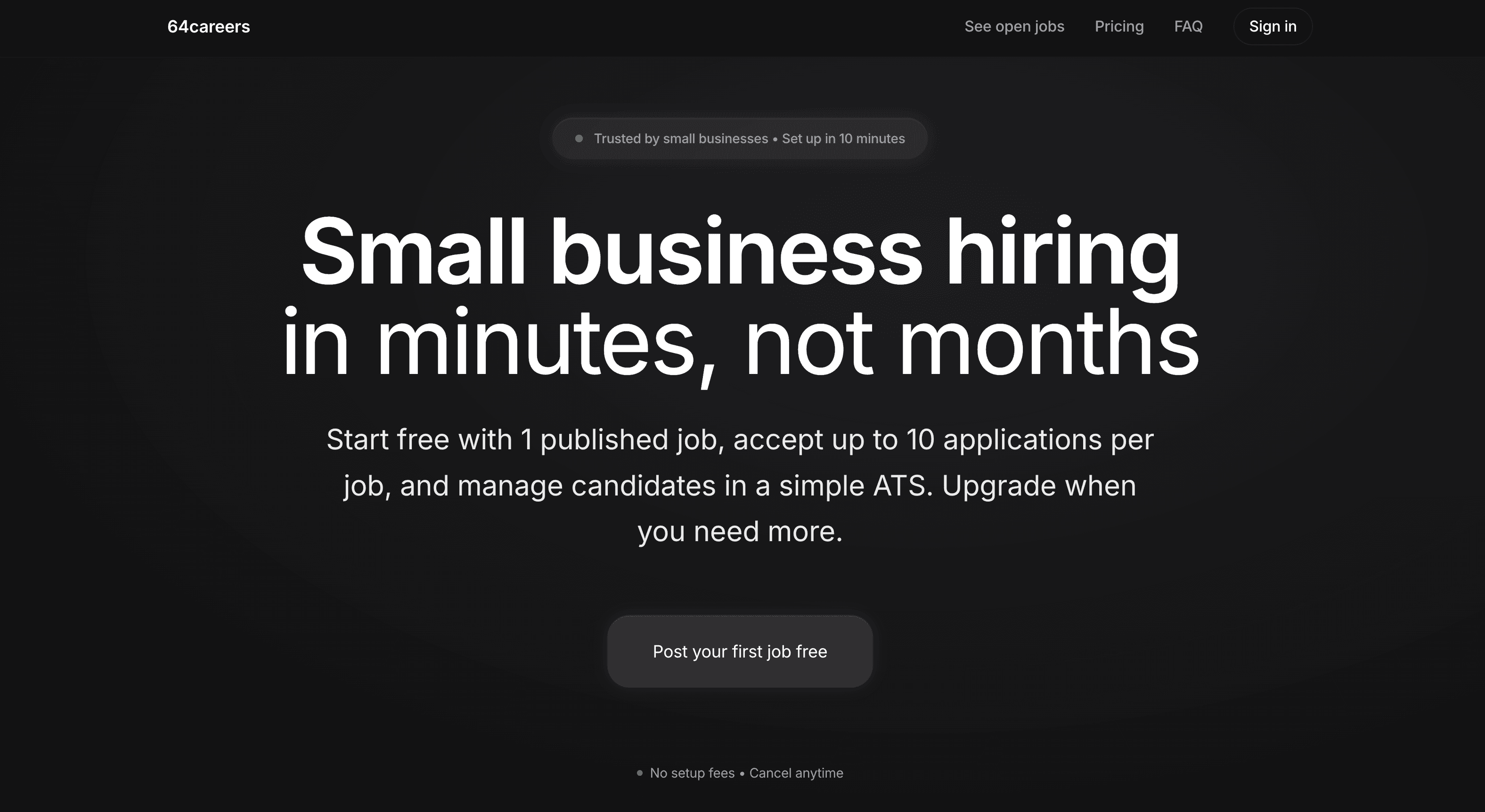 64Careers — small business hiring in minutes